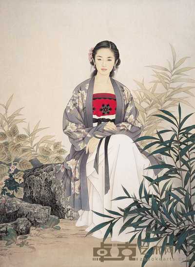 王美芳 仕女 镜心 129×95cm